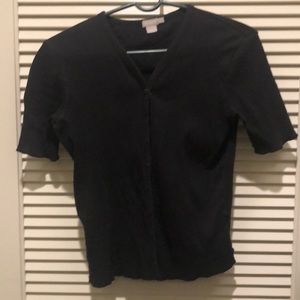 Black J. Crew size Small short-sleeve cardigan